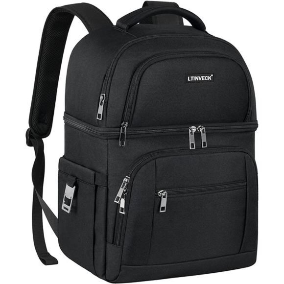 Cooler Backpack,30 Cans Insulated Backpack Cooler Leakproof Double Deck Cooler
